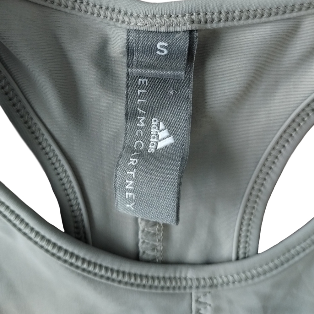 Adidas x Stella McCartney Grey Double Strap Sports Bra S - Picture 3 of 7